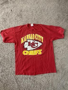 Vintage Kansas City Chiefs Shirt Mens Large Red NFL Football Joy Athletic 90s